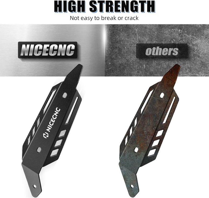 NICECNC Motorcycle Mid Exhaust Shield Compatible with Yamaha Raptor 700/R/SE/Secial 2015-2026, Black - Image 4
